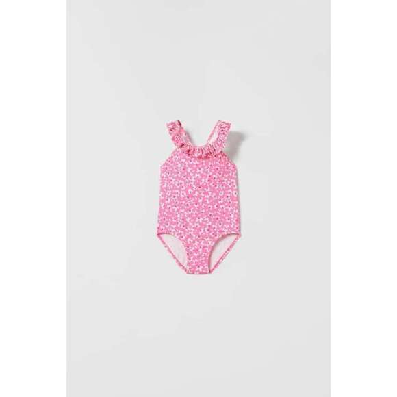 RUFFLED FLORAL SWIMSUIT - Picture 3 of 4